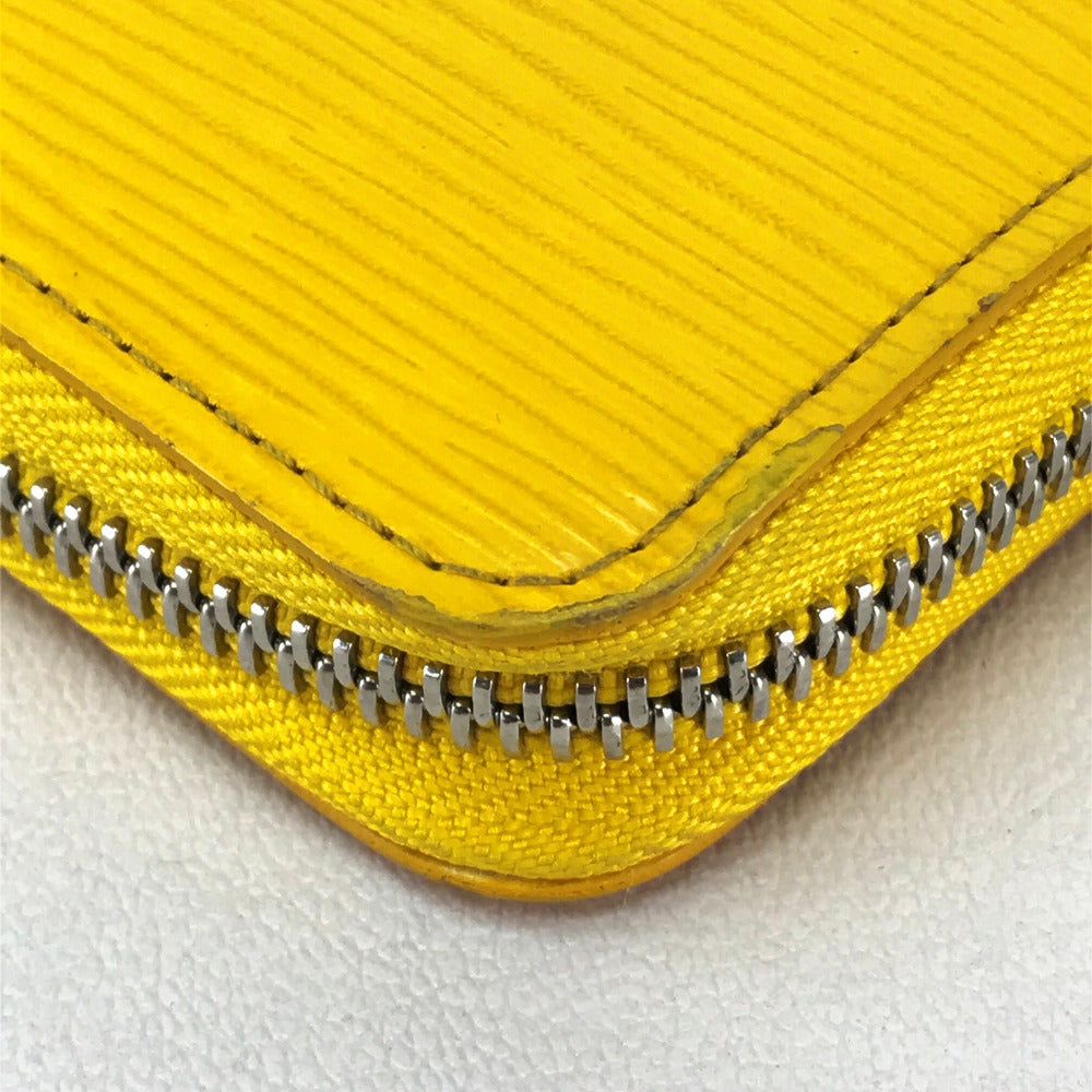 LOUIS VUITTON Long Wallet Purse Epi Leather yellow Epi Zippy wallet