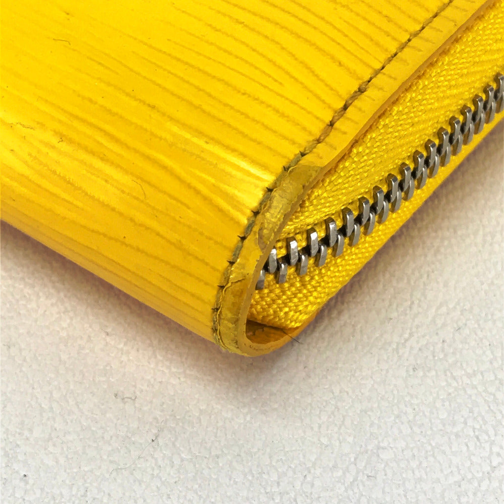LOUIS VUITTON Long Wallet Purse Epi Leather yellow Epi Zippy wallet