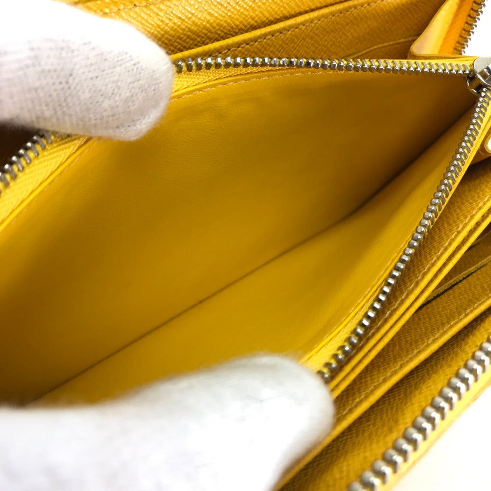 LOUIS VUITTON Long Wallet Purse Epi Leather yellow Epi Zippy wallet