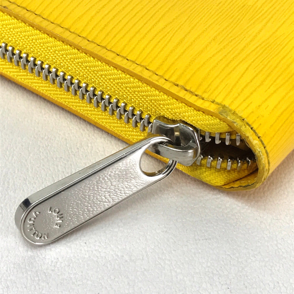 LOUIS VUITTON Long Wallet Purse Epi Leather yellow Epi Zippy wallet