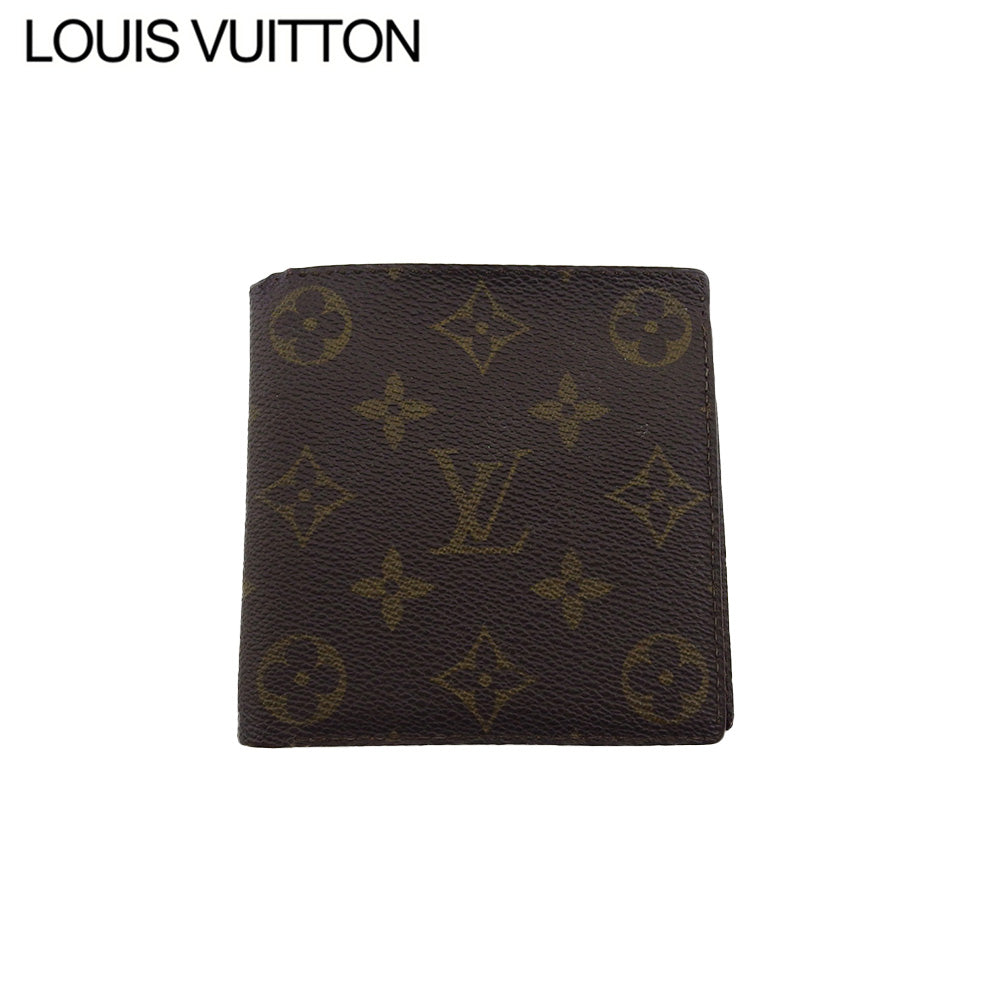 LOUIS VUITTON Bifold Wallet Brown x beige
