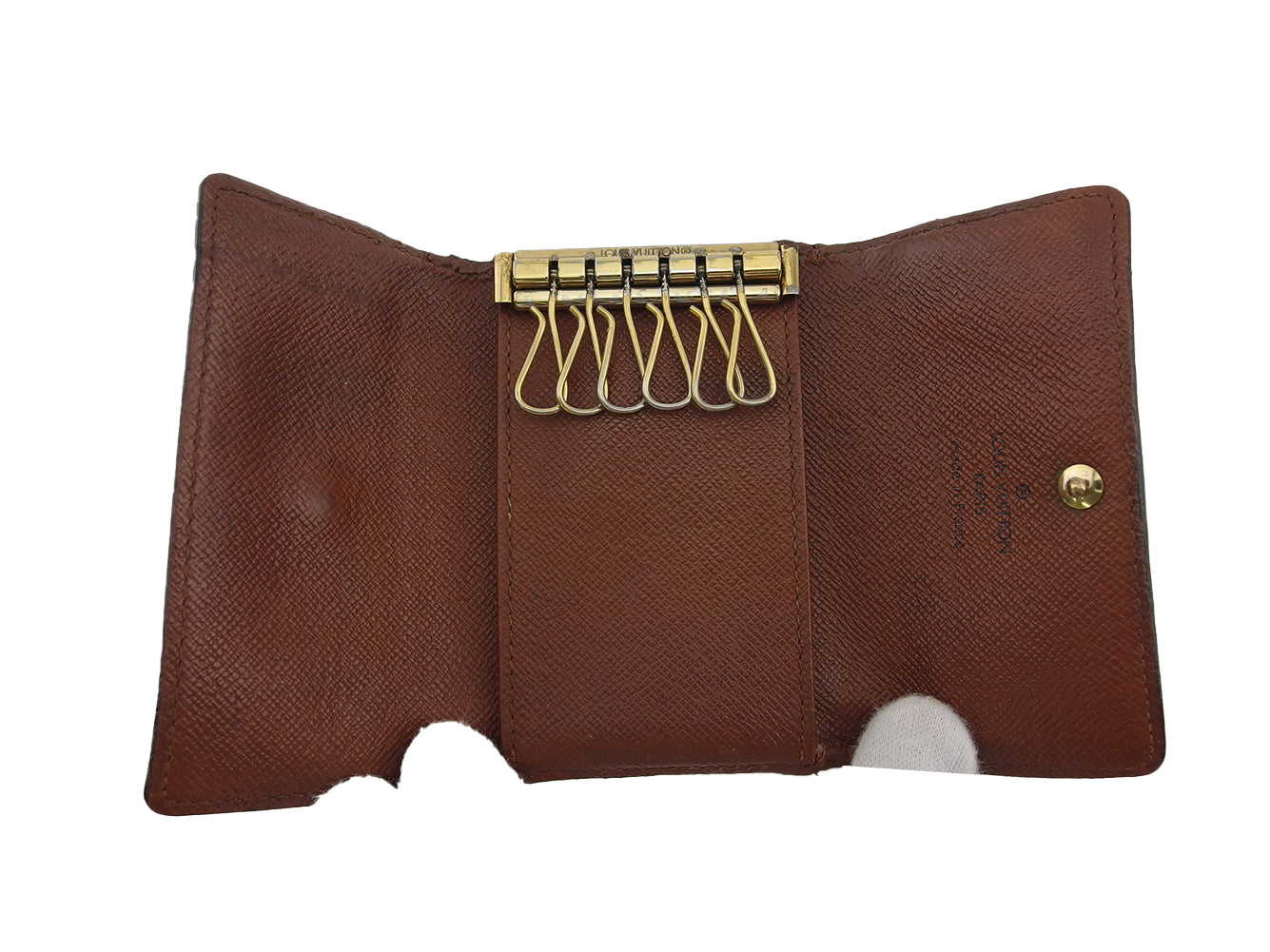 LOUIS VUITTON Key case Key holder M62630 Brown beige Multicles6