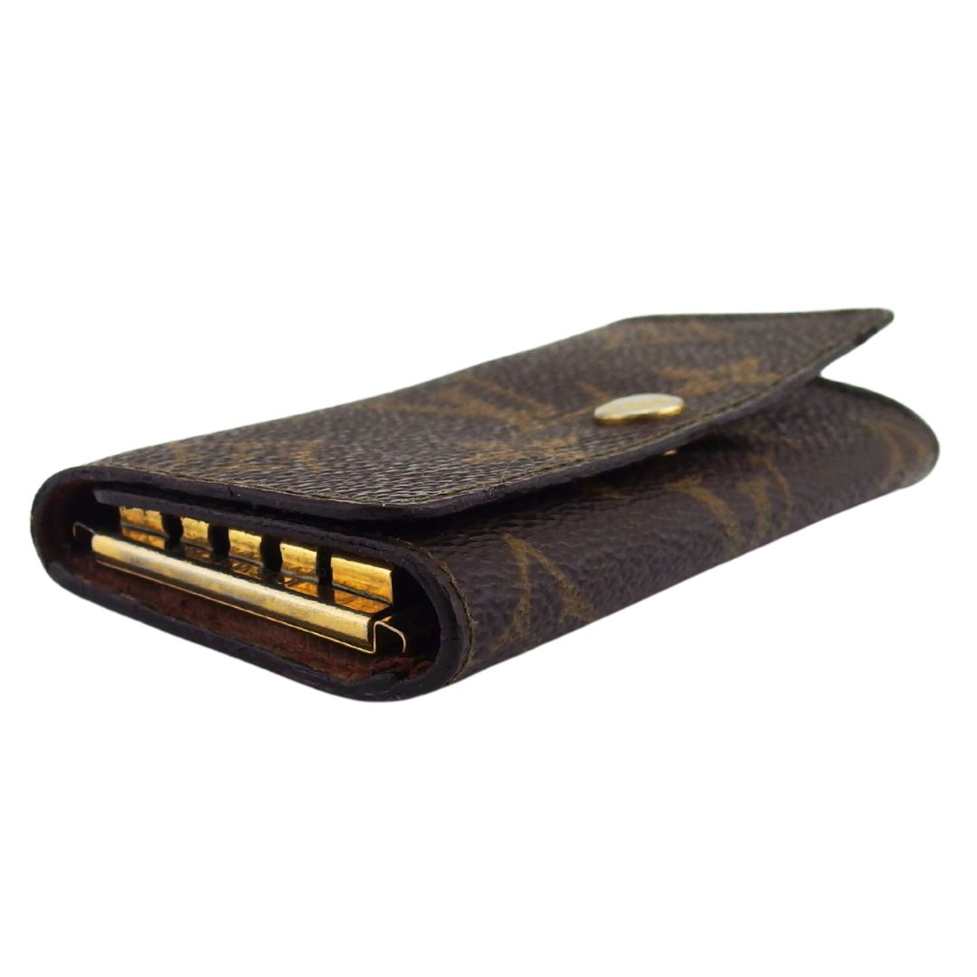 LOUIS VUITTON Key case Key holder Brown x beige x gold Multicles4