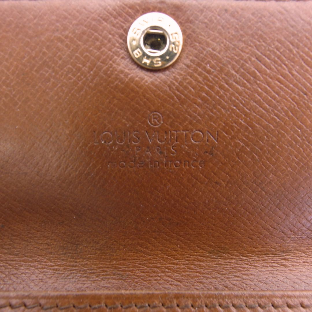 LOUIS VUITTON Key case Key holder Brown x beige x gold Multicles4