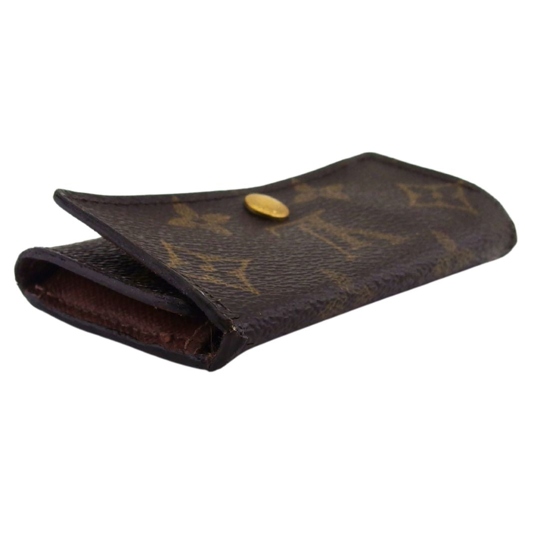 LOUIS VUITTON Key case Key holder Brown x beige x gold Multicles4