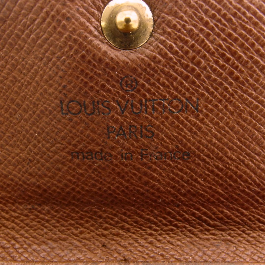 LOUIS VUITTON Key case Key holder Brown x beige x gold Multicles4