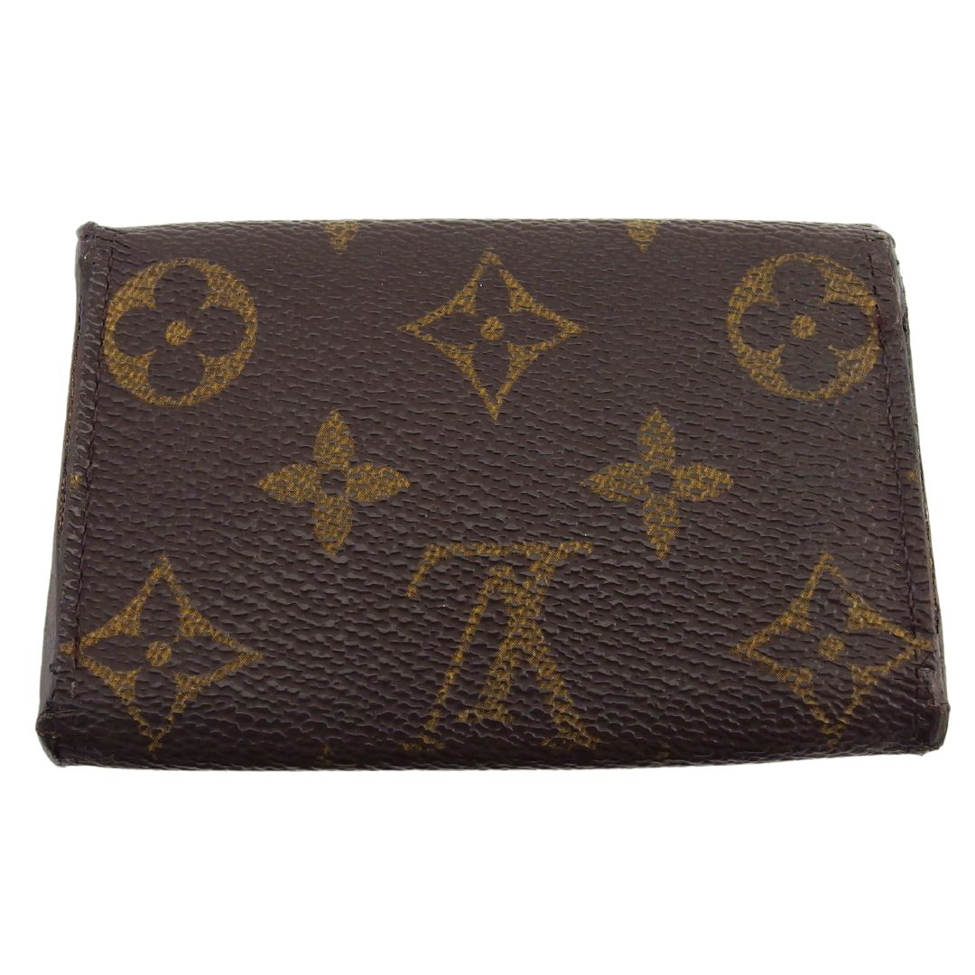 LOUIS VUITTON Key case Key holder Brown x beige x gold Multicles6