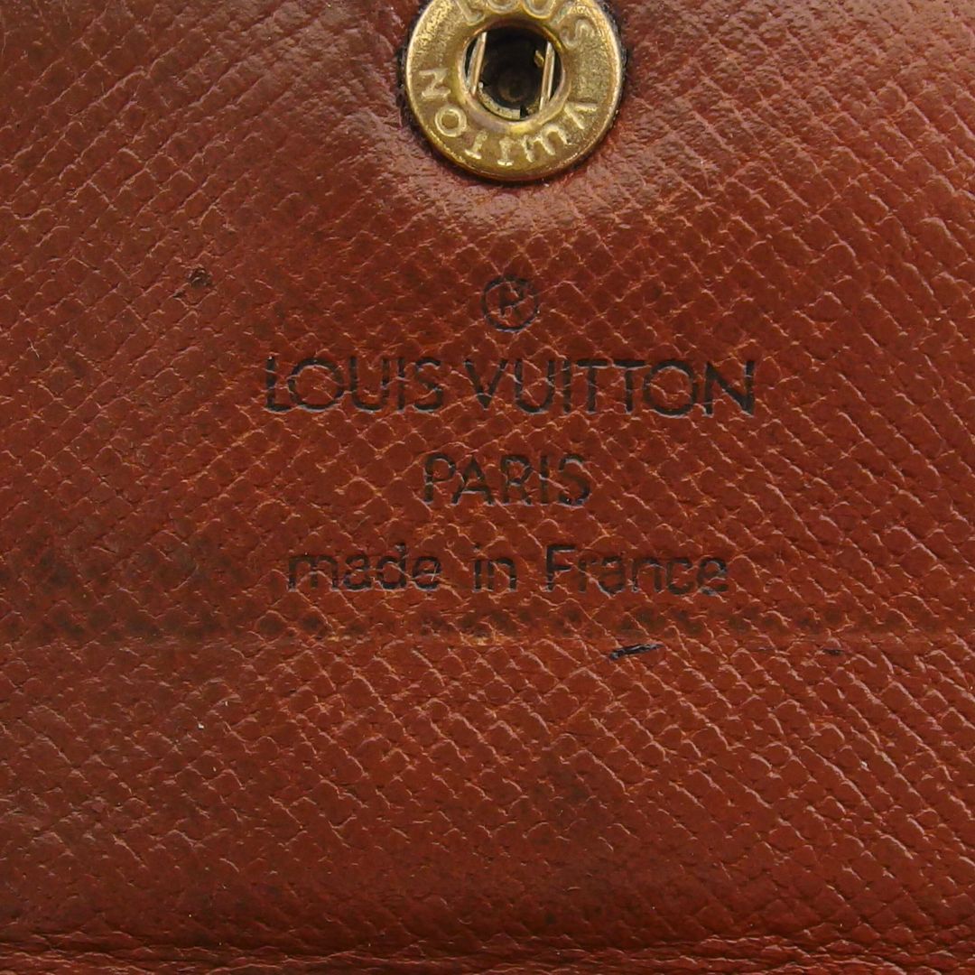 LOUIS VUITTON Key case Key holder Brown x beige x gold Multicles6