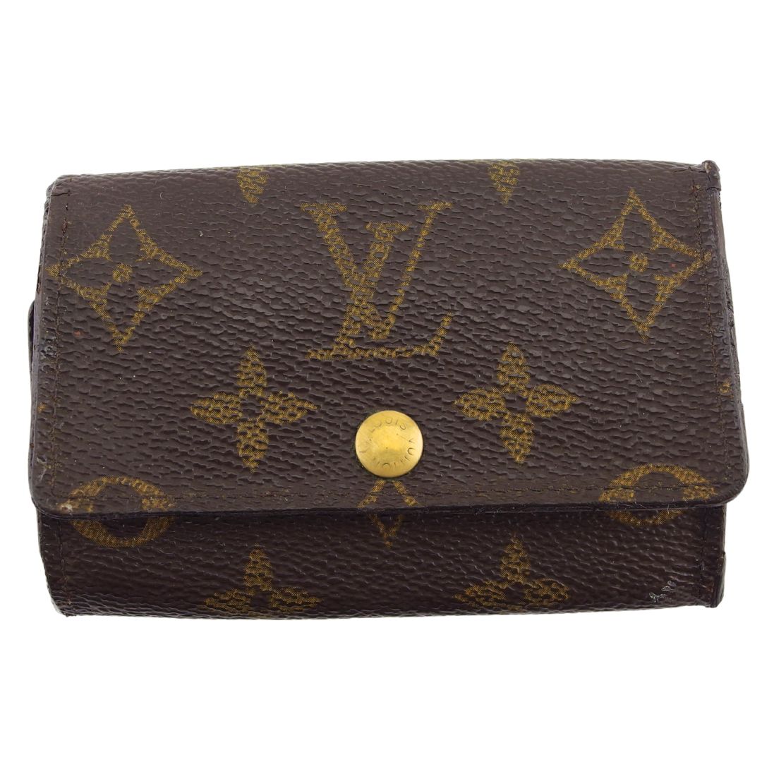 LOUIS VUITTON Key case Key holder Brown x beige x gold Multicles6