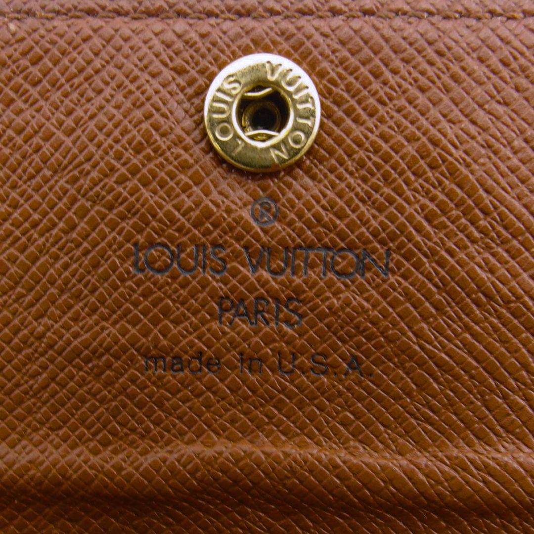 LOUIS VUITTON Key case Key holder Brown x beige x gold Multicles6