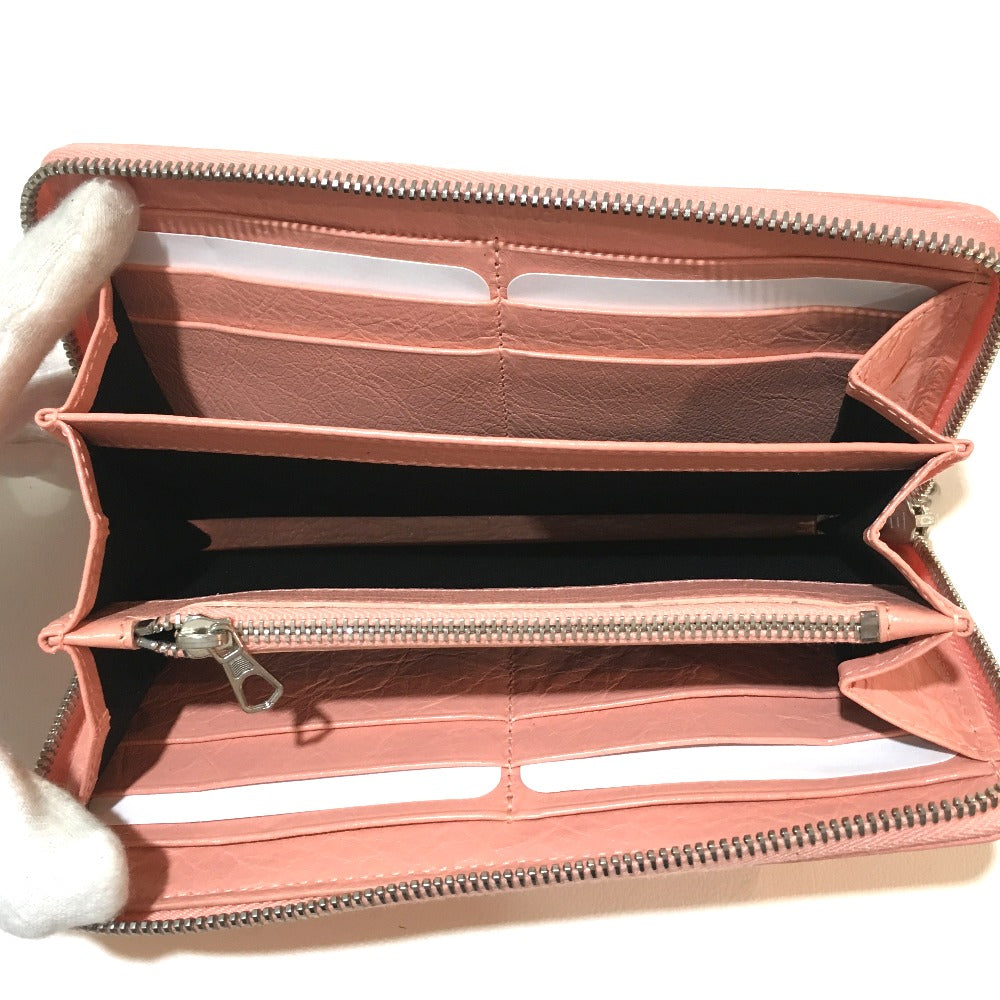BALENCIAGA Long Wallet Purse 419805 leather pink beige Exclusive Wallet