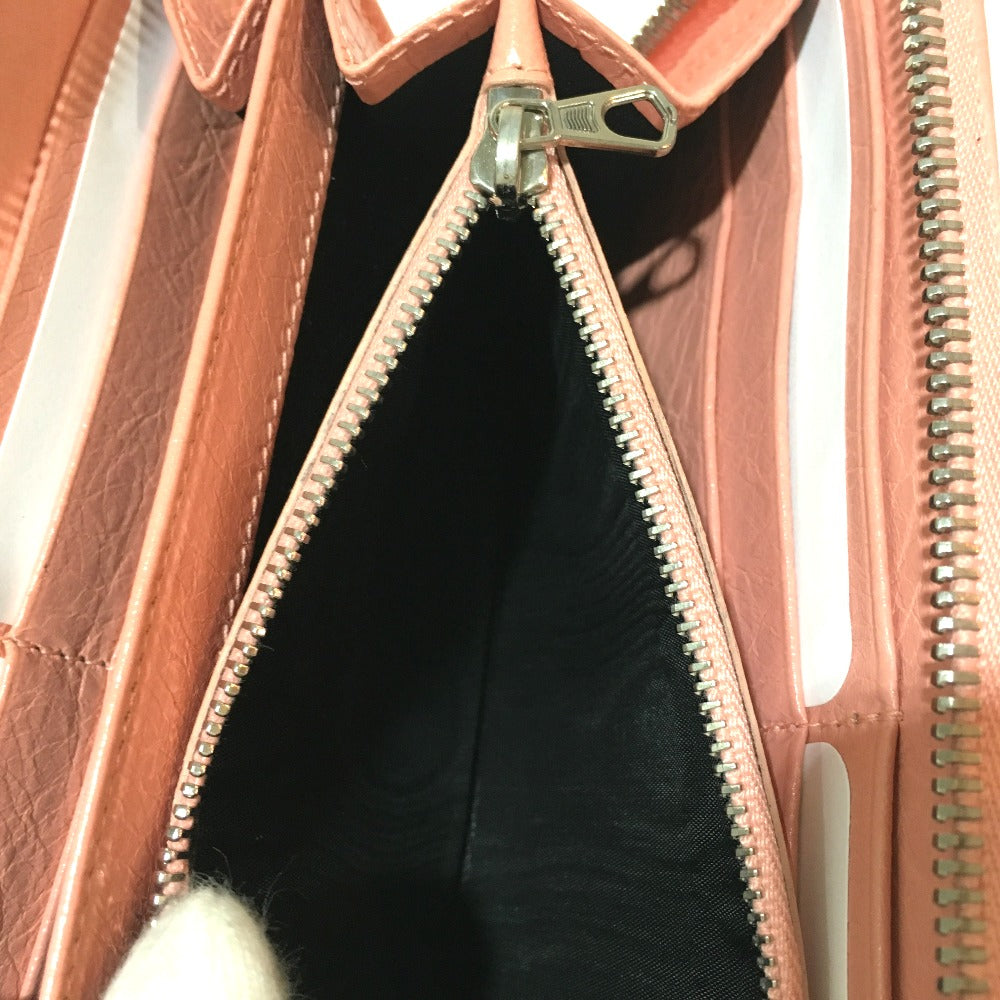 BALENCIAGA Long Wallet Purse 419805 leather pink beige Exclusive Wallet