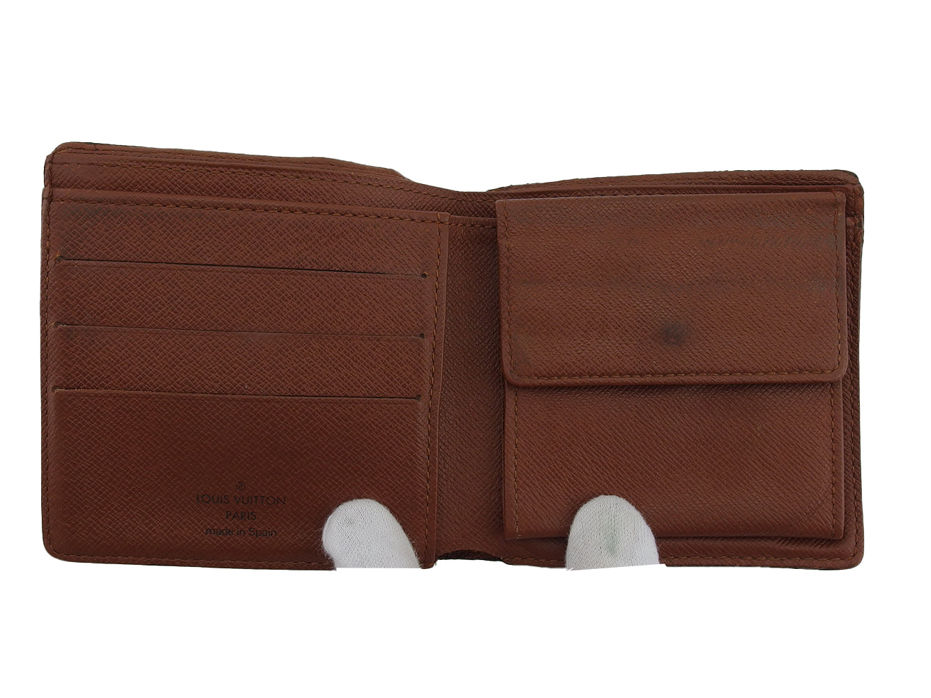 LOUIS VUITTON Bifold Wallet M61665 Brown beige Porte Billets Cartes Crdit Monet