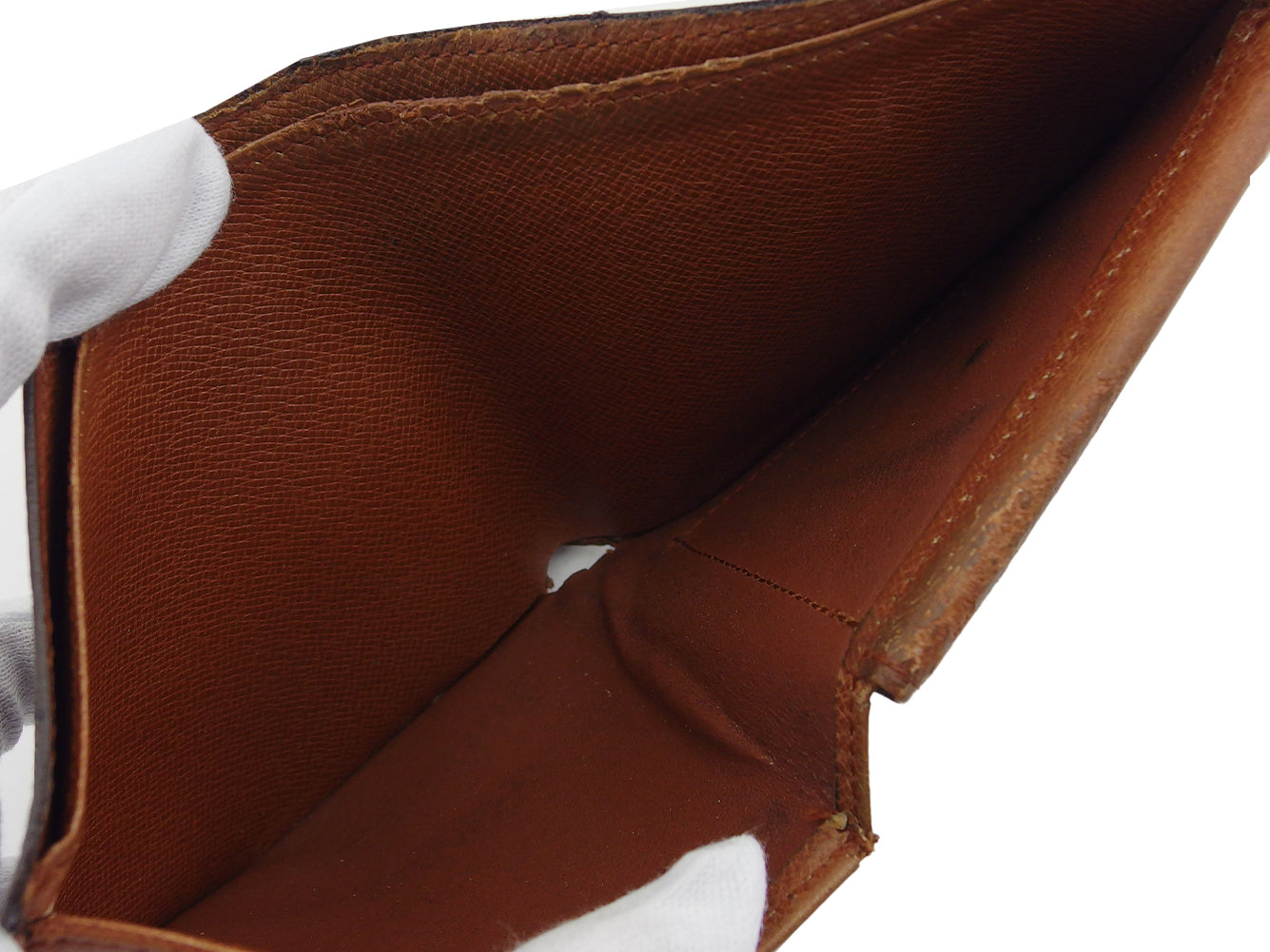 LOUIS VUITTON Bifold Wallet M61665 Brown beige Porte Billets Cartes Crdit Monet