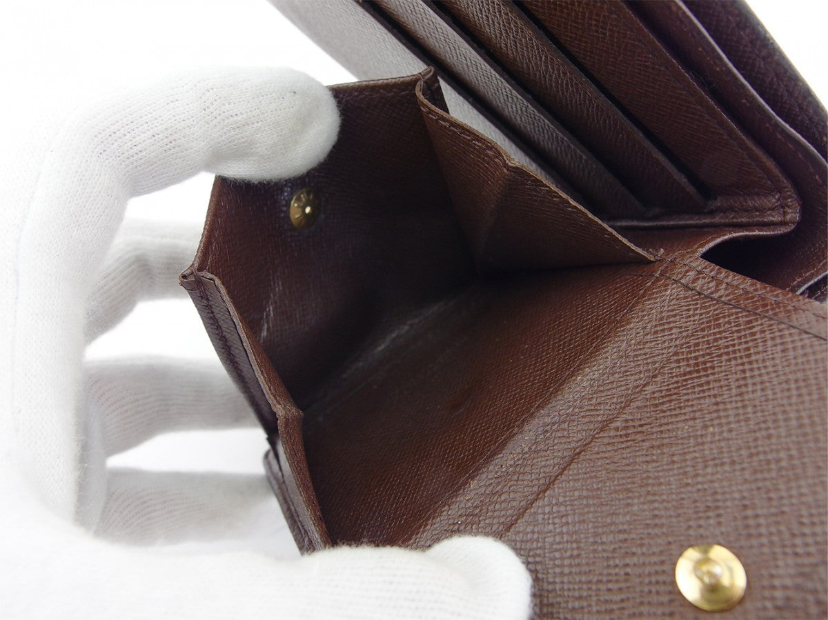 LOUIS VUITTON Bifold Wallet N61665 Brown beige Porte Billets Cartes Crdit Monet