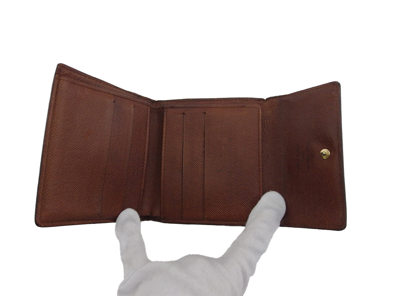 LOUIS VUITTON Bifold Wallet M61652 Brown x beige Portomonet Pie Cartes Crdit