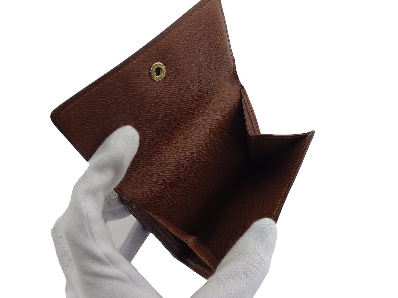 LOUIS VUITTON Bifold Wallet M61652 Brown x beige Portomonet Pie Cartes Crdit