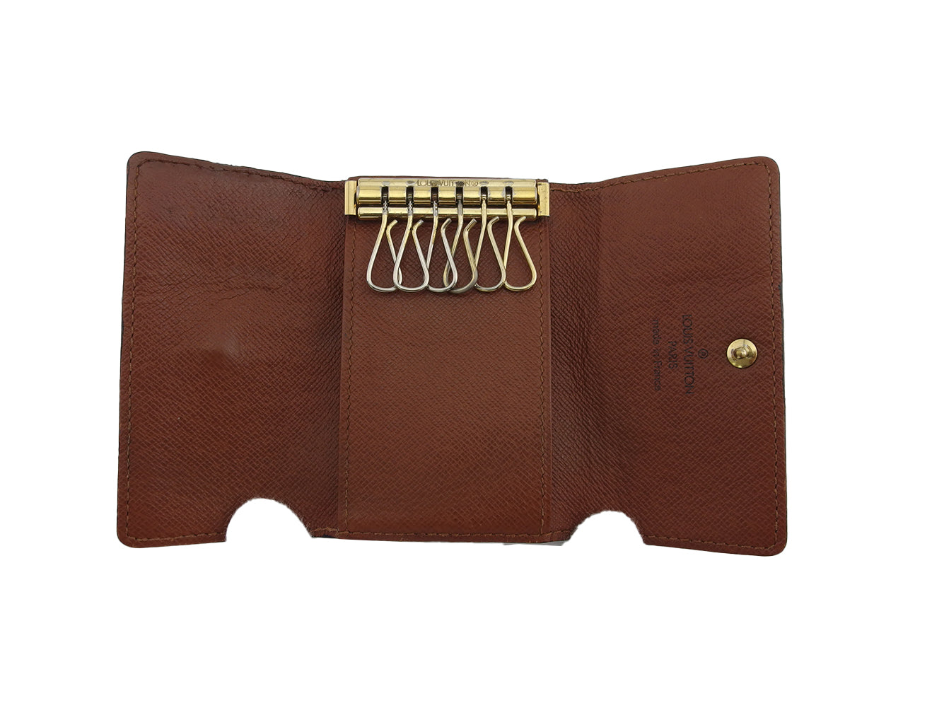 LOUIS VUITTON Key case Key holder M62630 Brown beige Multicles6