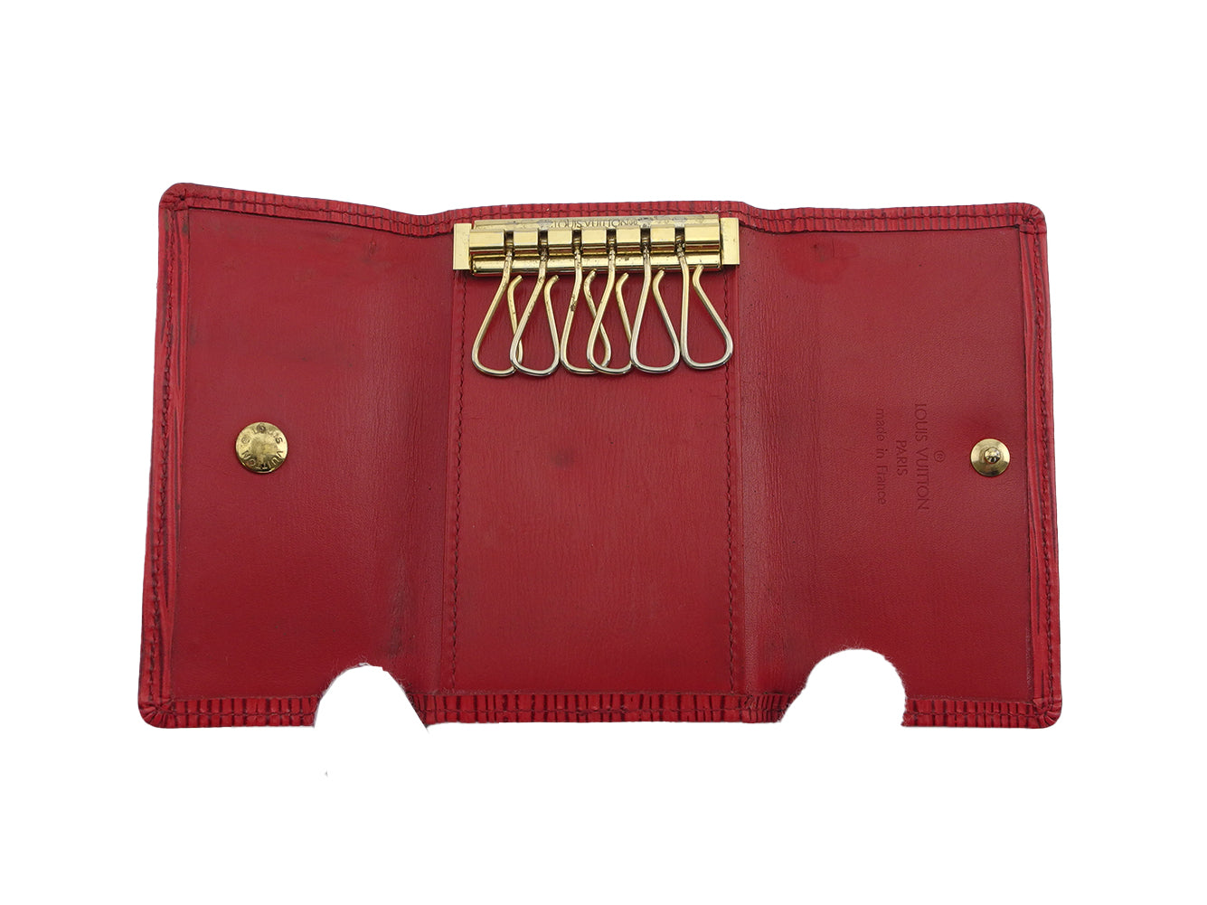 LOUIS VUITTON Key case Key holder M63817 Red Multicles6