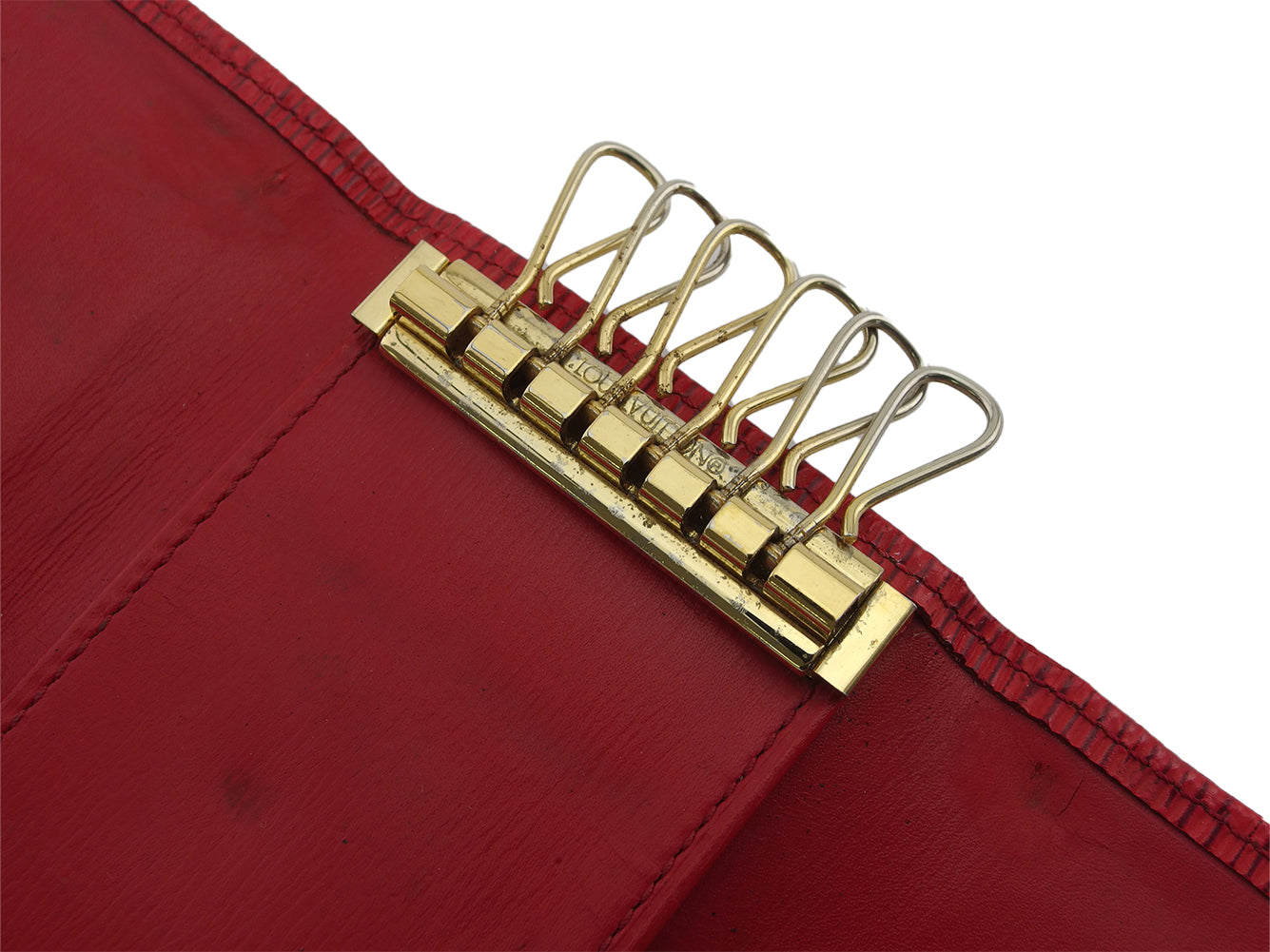 LOUIS VUITTON Key case Key holder M63817 Red Multicles6