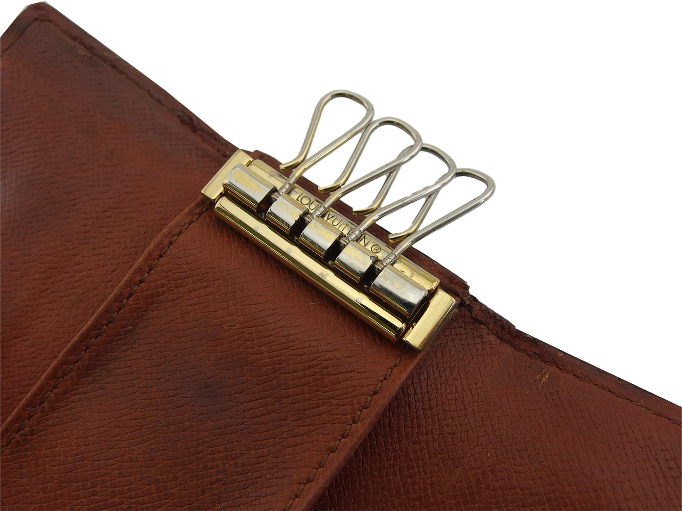 LOUIS VUITTON Key case Key holder M62631 Brown beige Multicles4