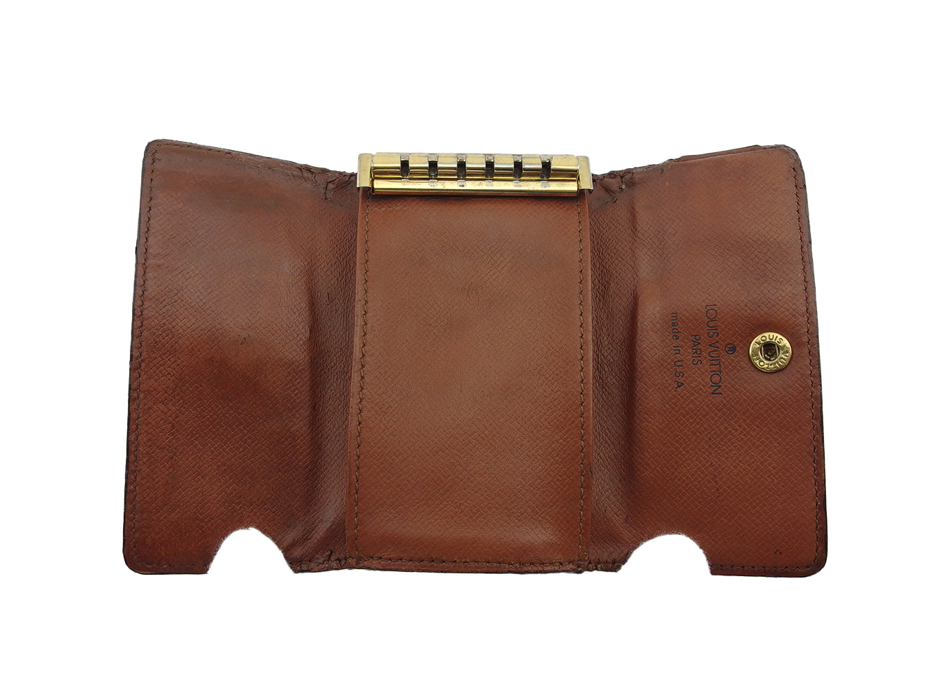 LOUIS VUITTON Key case Key holder M62630 Brown beige Multicles6