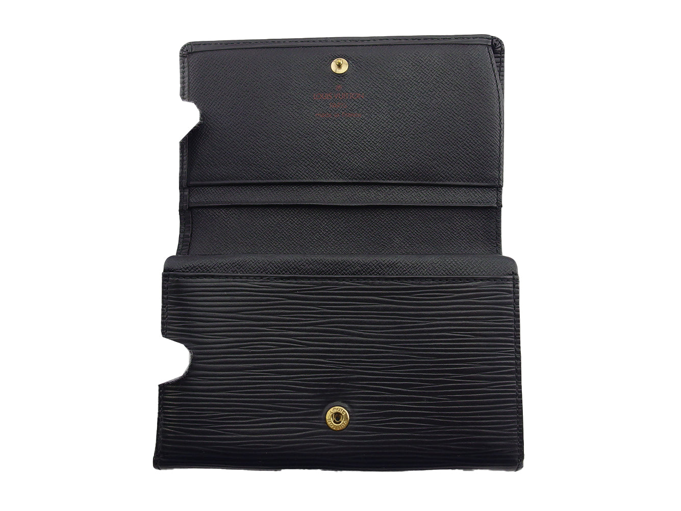 LOUIS VUITTON Long Wallet Purse M63502 black Portonebi Tresol