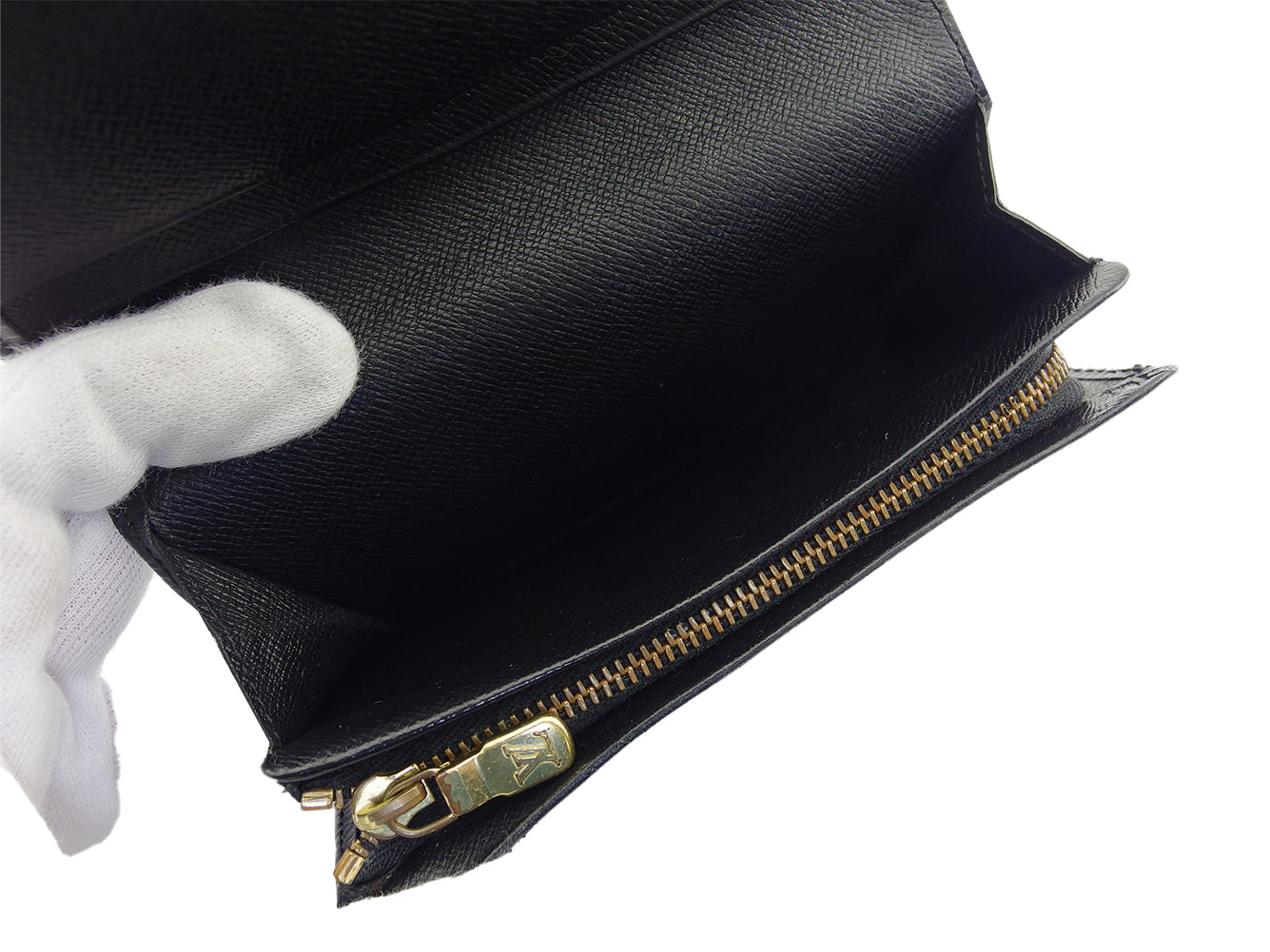LOUIS VUITTON Long Wallet Purse M63502 black Portonebi Tresol
