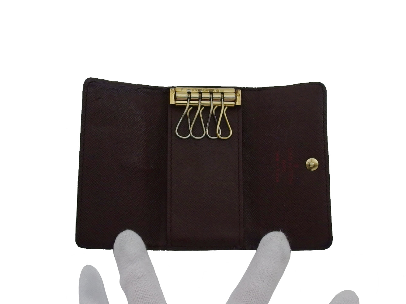 LOUIS VUITTON Key case Key holder N62631 Brown beige Multicles4