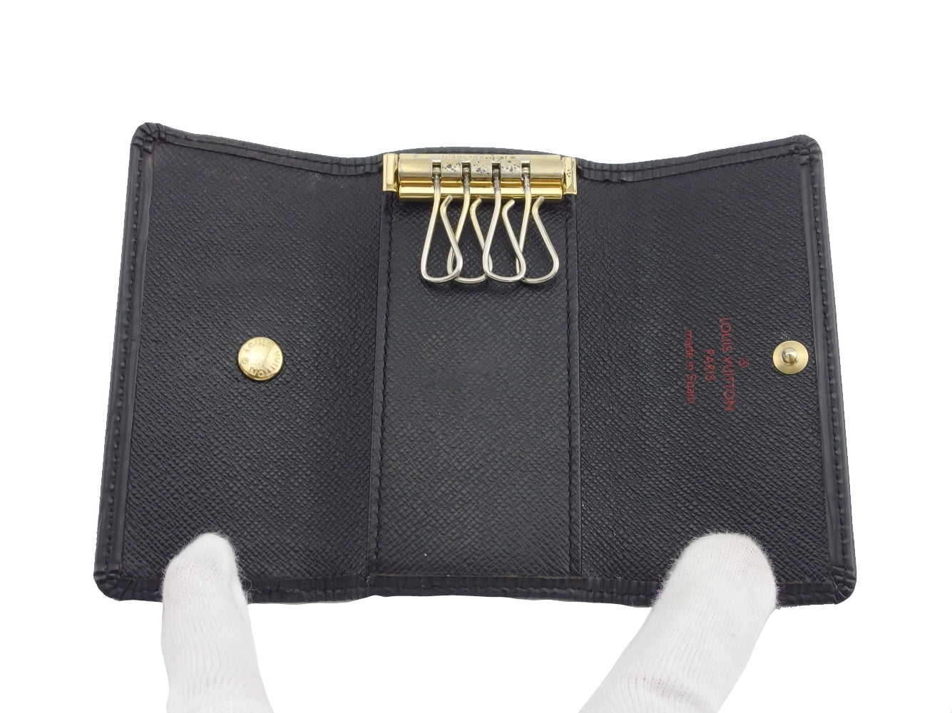 LOUIS VUITTON Key case Key holder M63822 black Multicles4