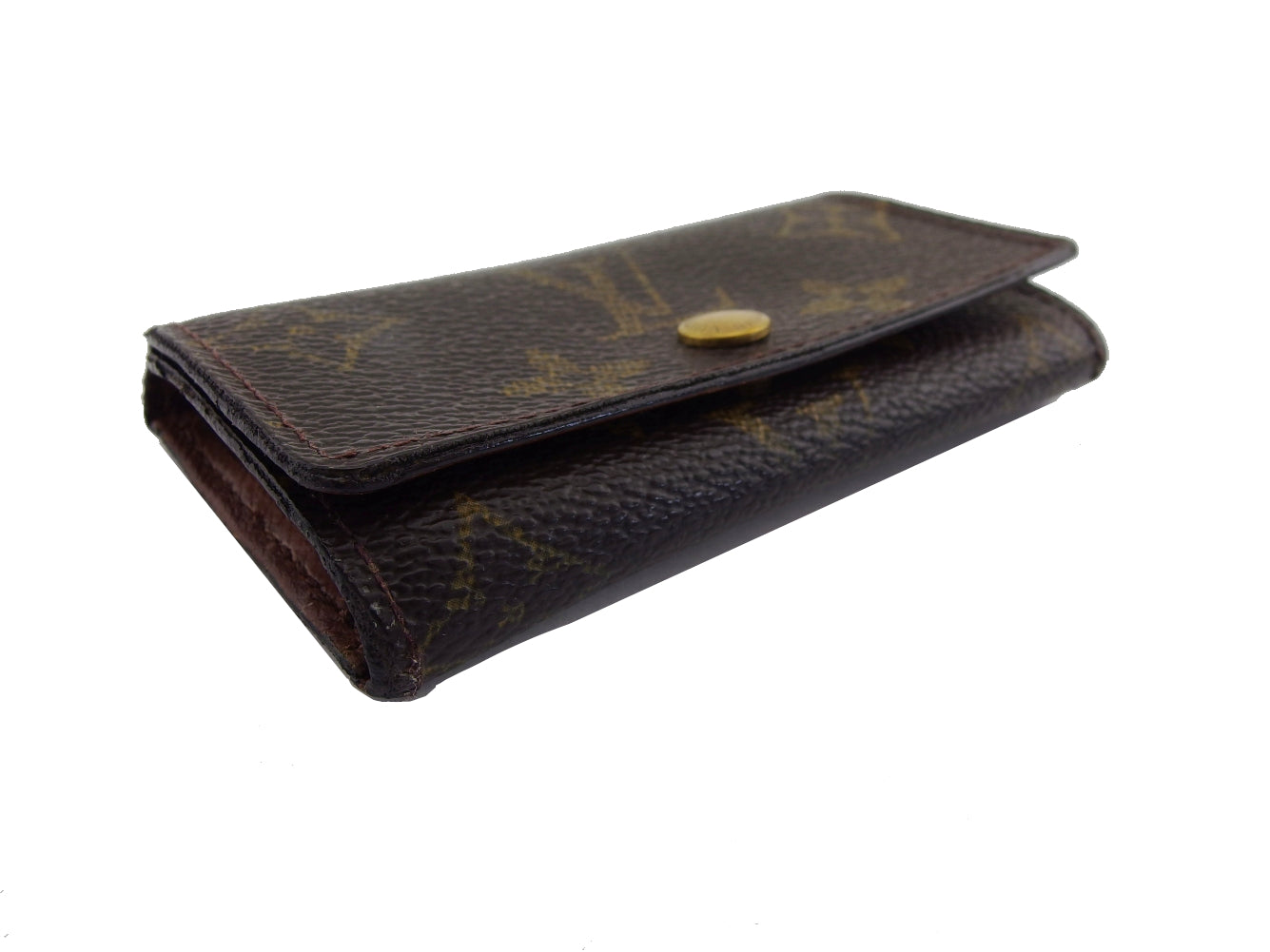 LOUIS VUITTON Key case Key holder Brown x beige Multicles4