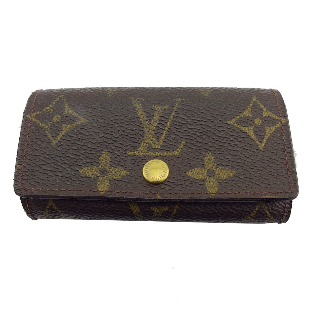 LOUIS VUITTON Key case Key holder Brown x beige Multicles4