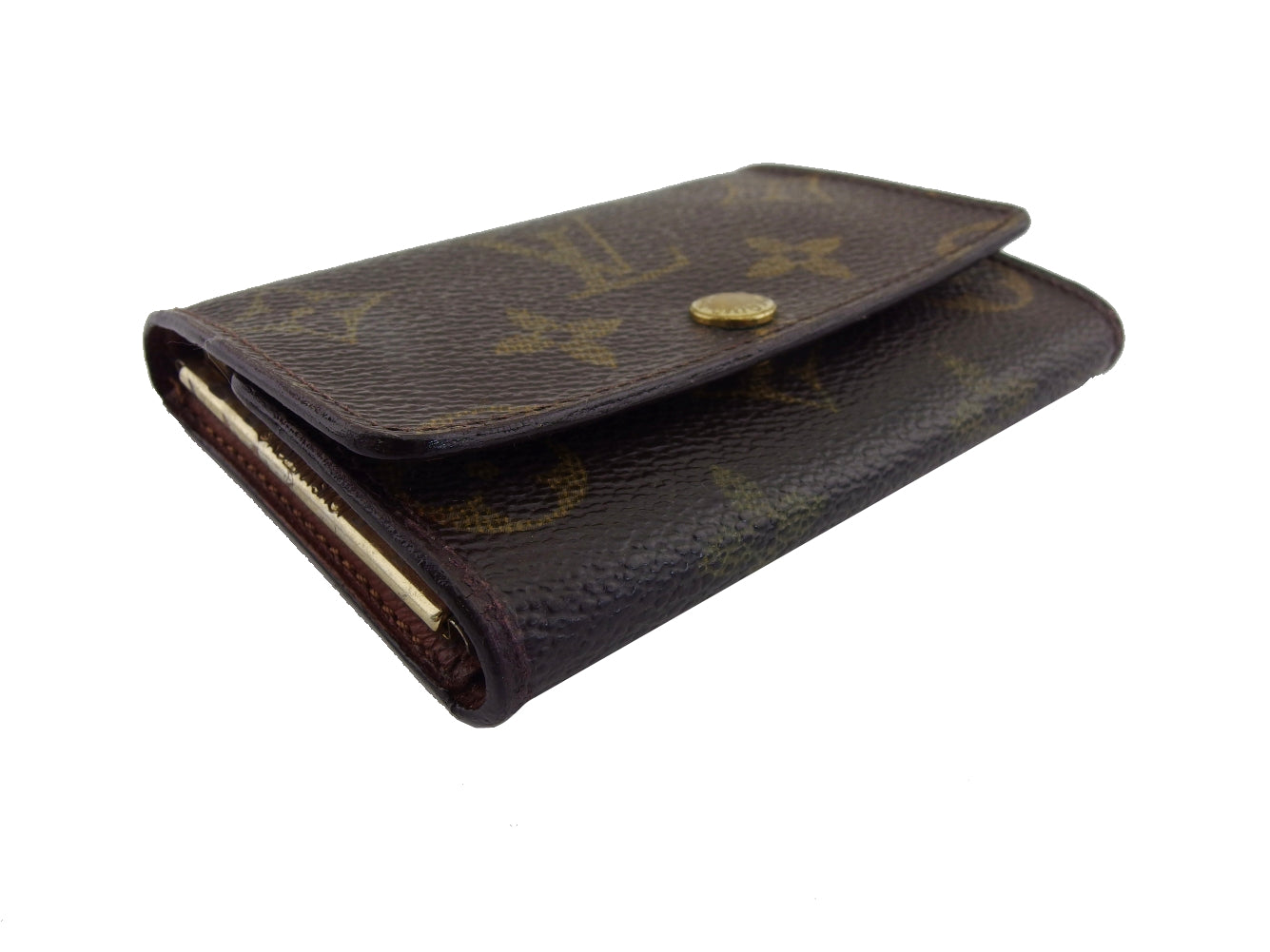 LOUIS VUITTON Key case Key holder Brown x beige Multicles6