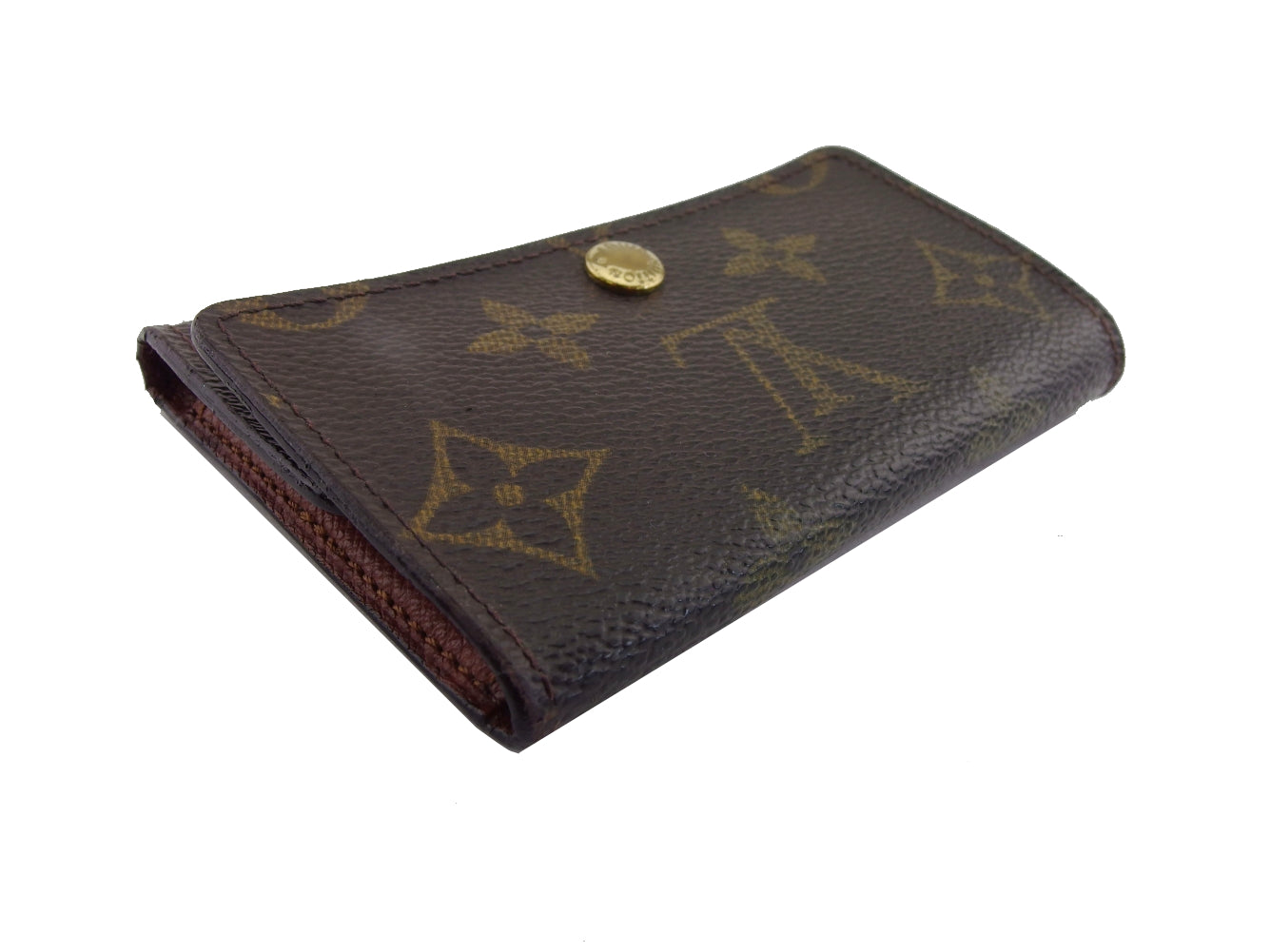 LOUIS VUITTON Key case Key holder Brown x beige Multicles6