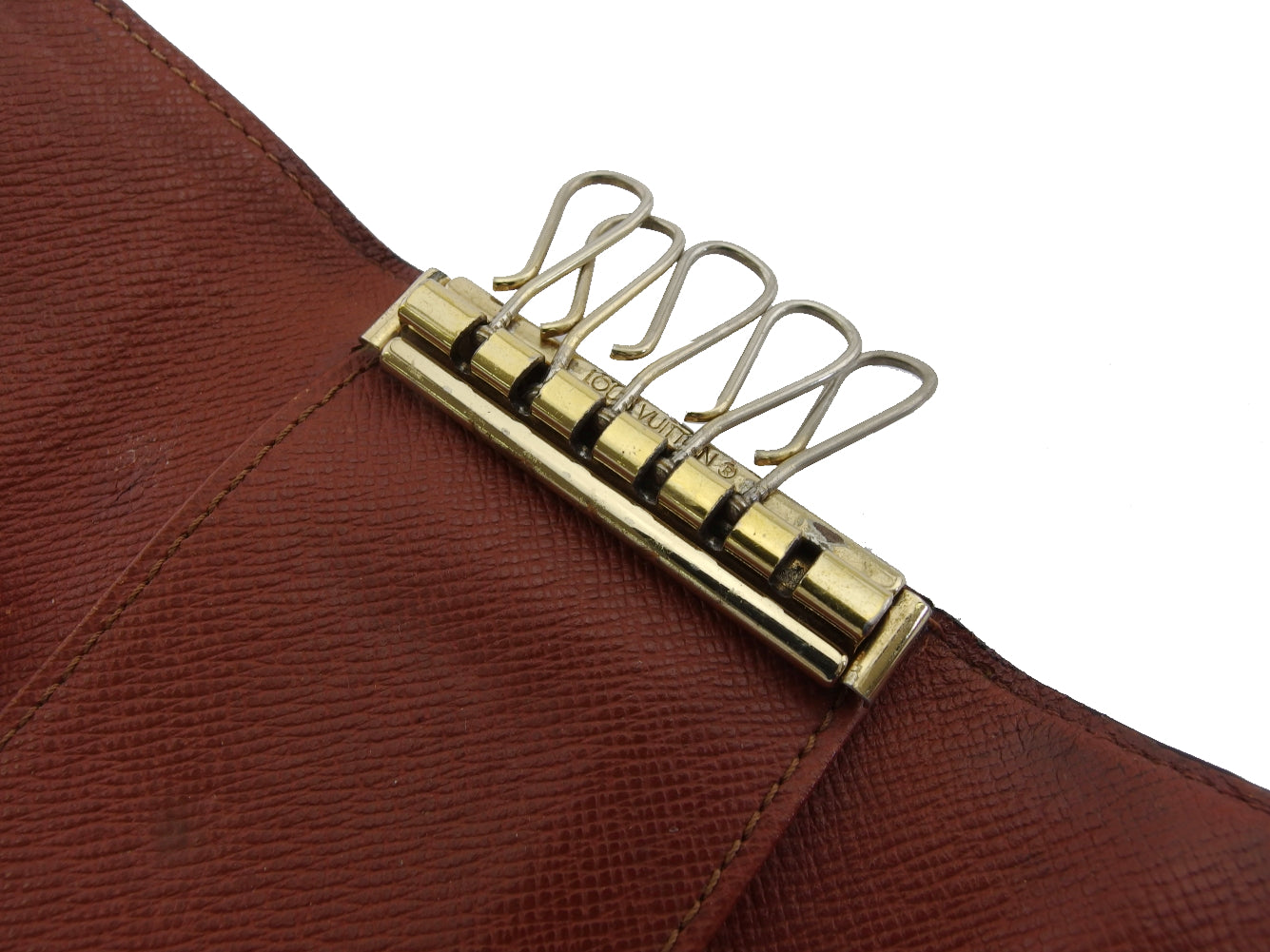 LOUIS VUITTON Key case Key holder Brown x beige Multicles6