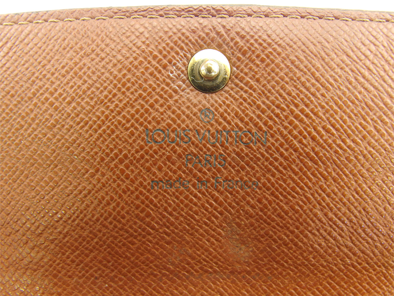 LOUIS VUITTON Long Wallet Purse Brown x beige Pochette Porto Monécredi