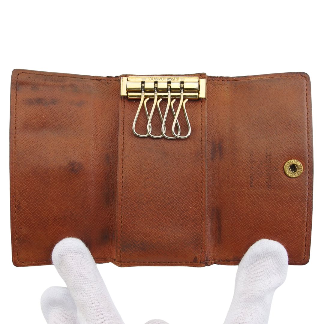 LOUIS VUITTON Key case Key holder M62631 Brown beige Multicles4