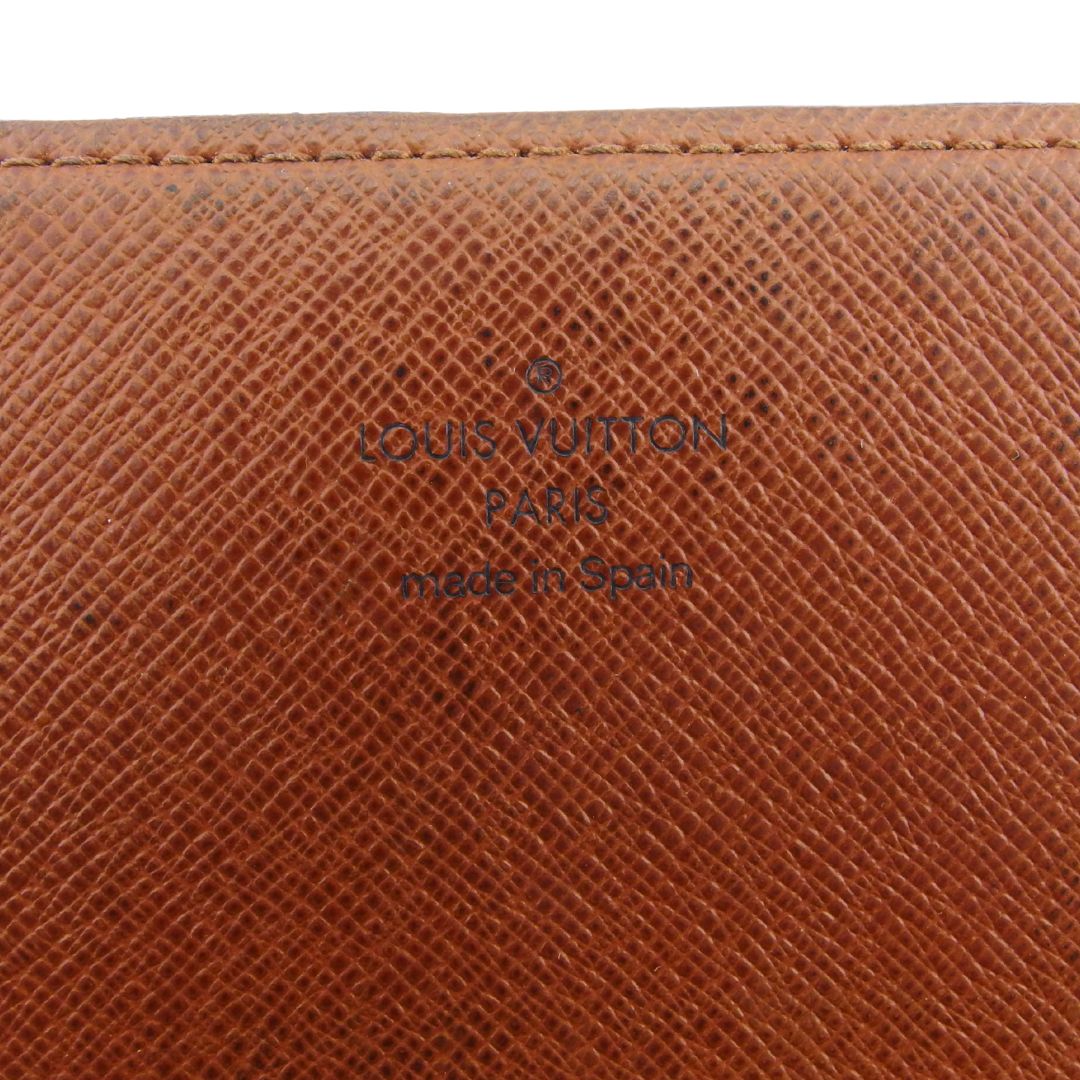 LOUIS VUITTON Bill Compartment Brown x beige Porto Circle Bifold