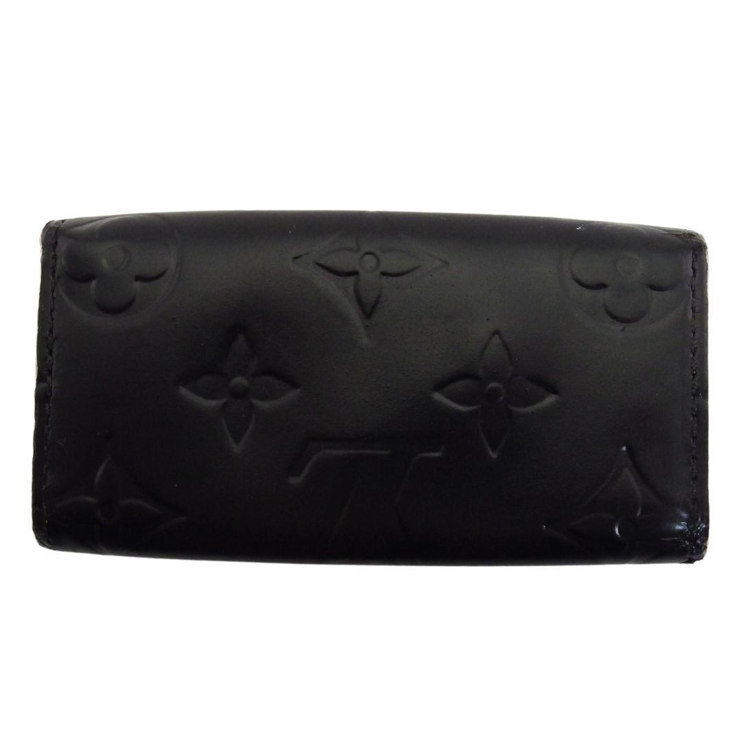 LOUIS VUITTON Key case Key holder Matte black x pink Multicles4