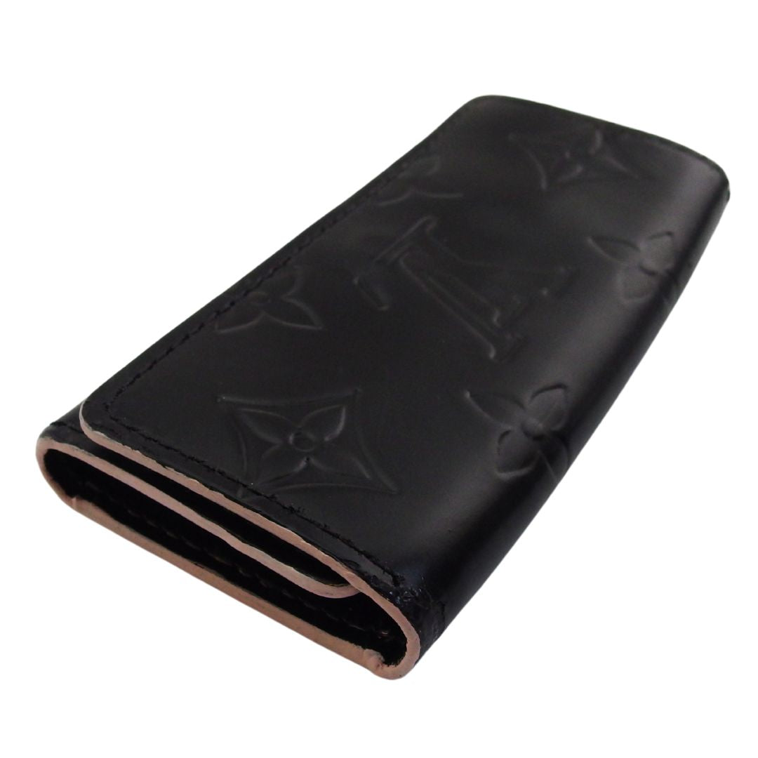 LOUIS VUITTON Key case Key holder Matte black x pink Multicles4