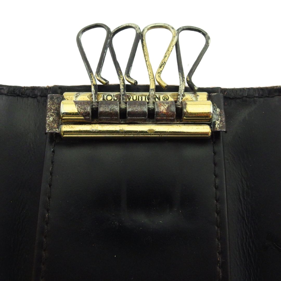 LOUIS VUITTON Key case Key holder Matte black x pink Multicles4