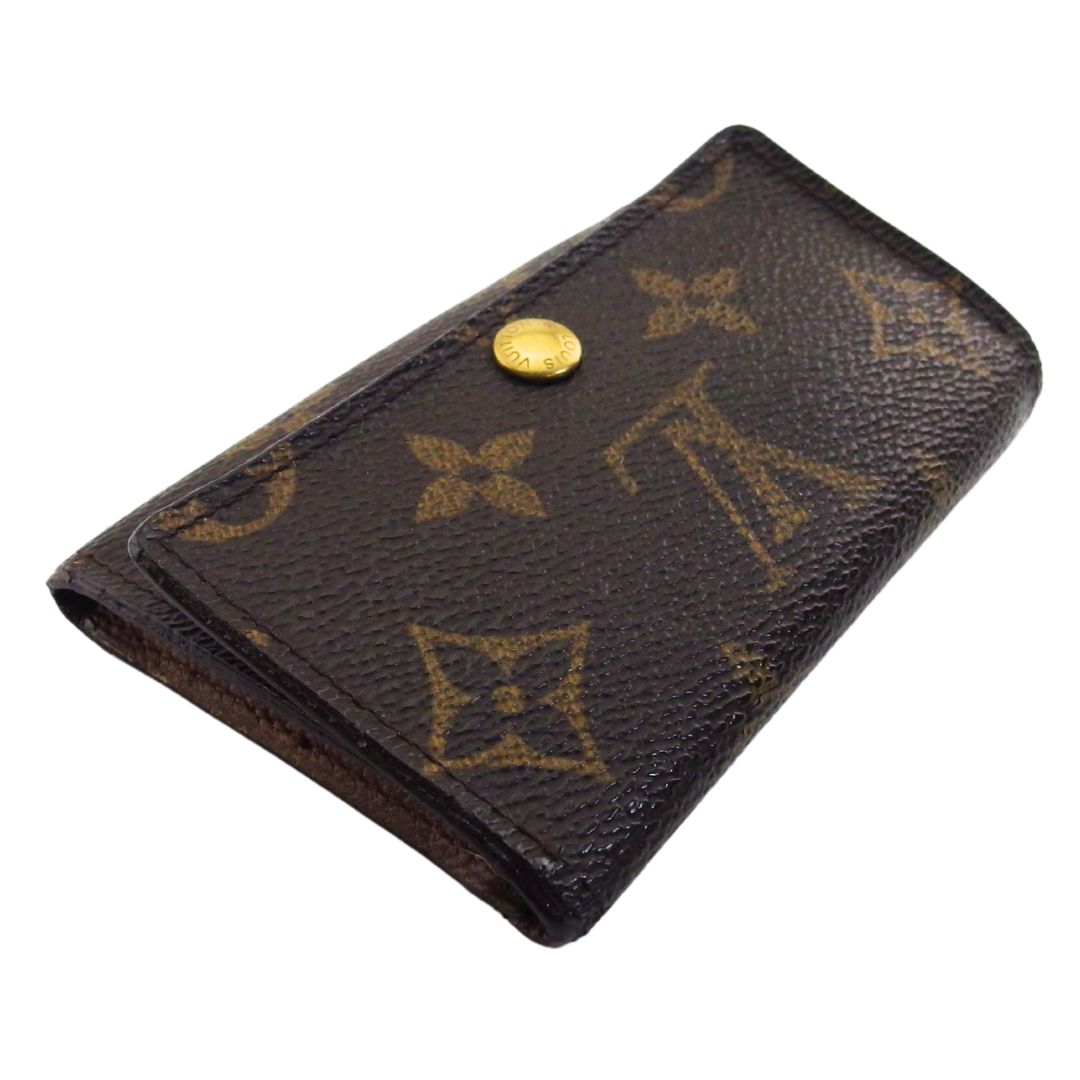 LOUIS VUITTON Key case Key holder Brown x beige x gold Multicles6