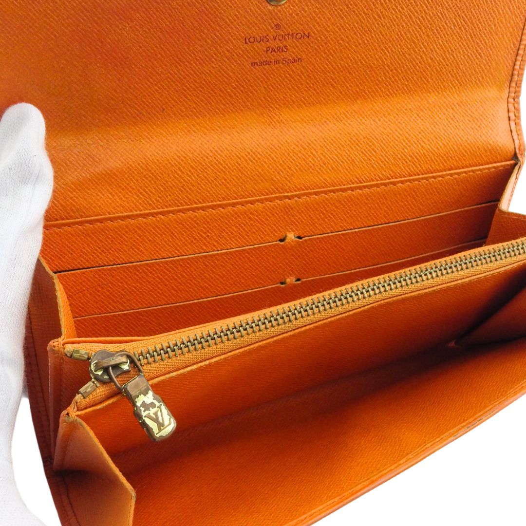 LOUIS VUITTON Long Wallet Purse Mandarin Pochette Porto Monnet Credit