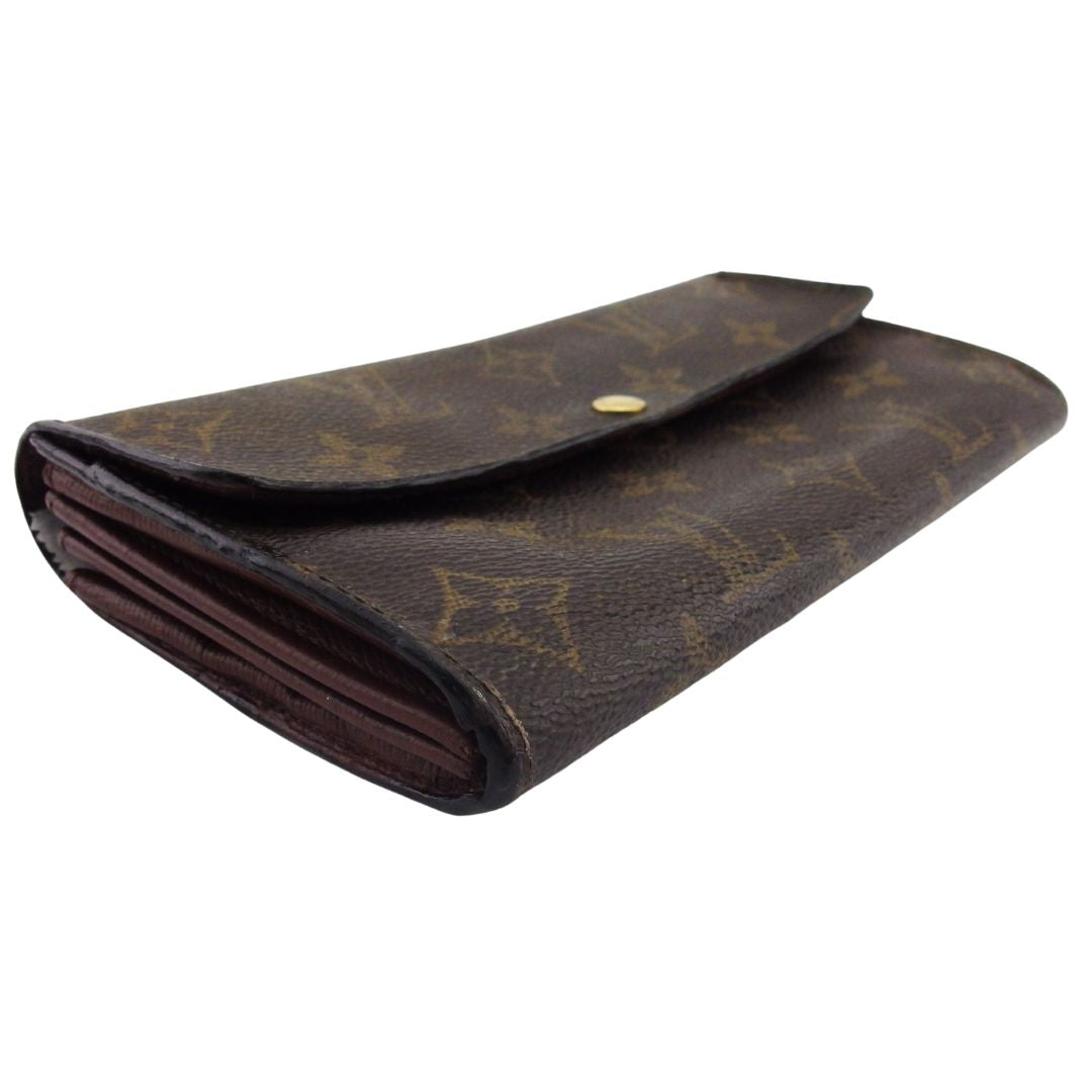 LOUIS VUITTON Long Wallet Purse M61725 Brown beige Pochette Porto Monécredi