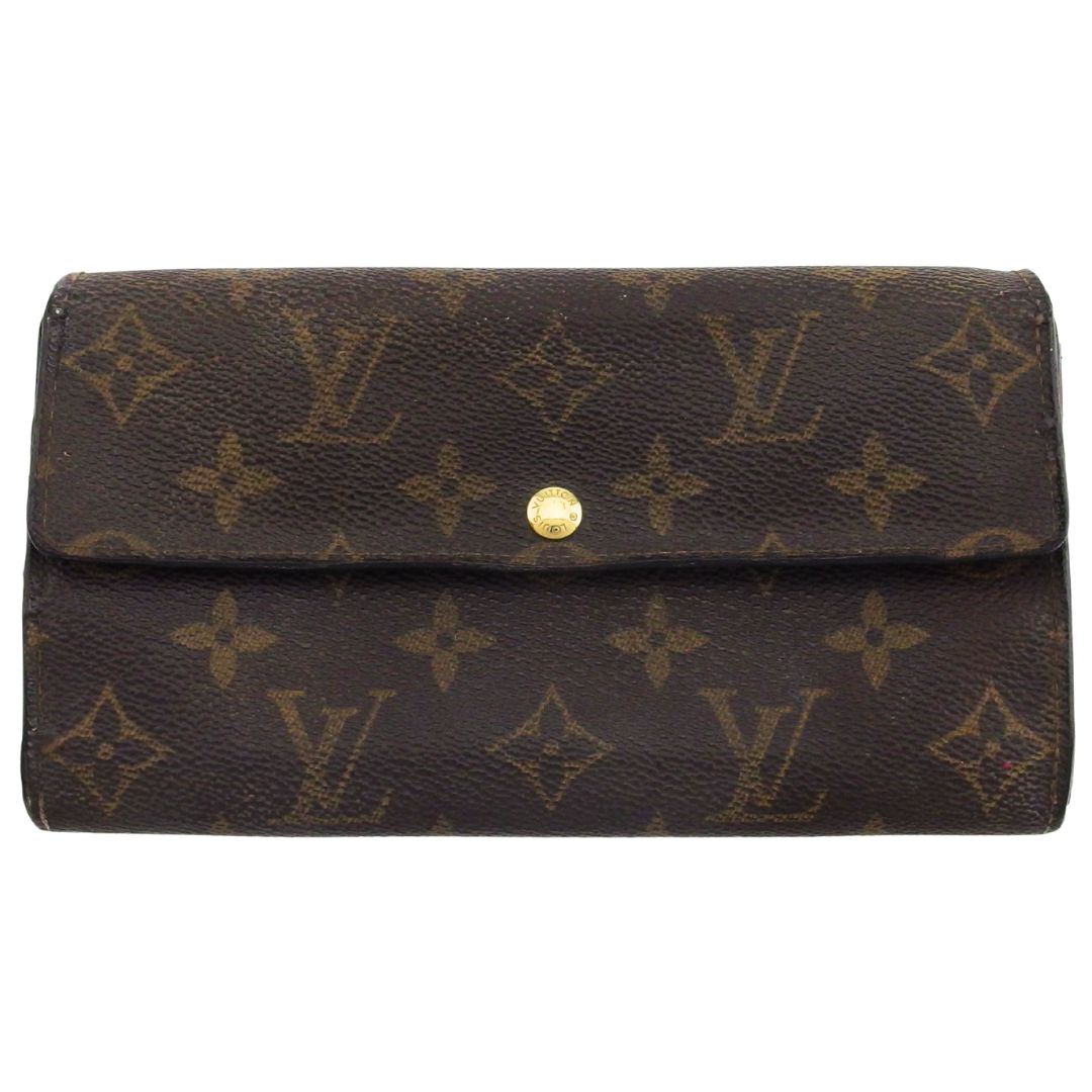 LOUIS VUITTON Long Wallet Purse M61725 Brown beige Pochette Porto Monécredi