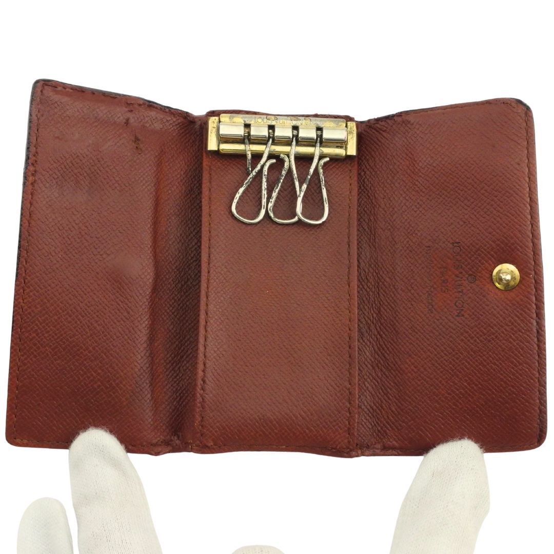 LOUIS VUITTON Key case Key holder M62631 Brown beige Multicles4