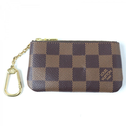 LOUIS VUITTON Coin case N62658 Damier canvas Brown Card Key case Key holder Pochette Cle