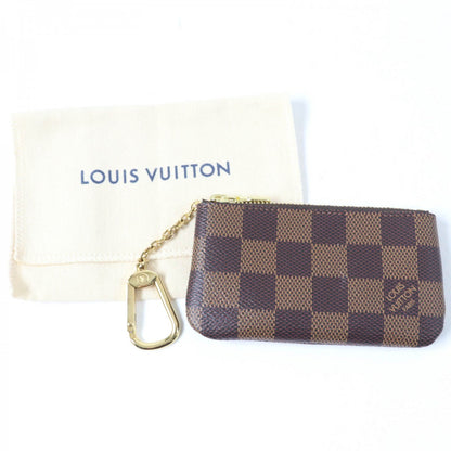 LOUIS VUITTON Coin case N62658 Damier canvas Brown Card Key case Key holder Pochette Cle