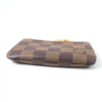 LOUIS VUITTON Coin case N62658 Damier canvas Brown Card Key case Key holder Pochette Cle