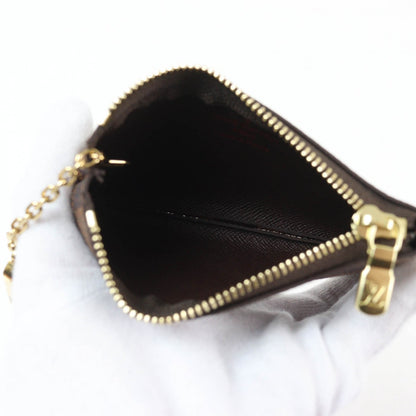 LOUIS VUITTON Coin case N62658 Damier canvas Brown Card Key case Key holder Pochette Cle
